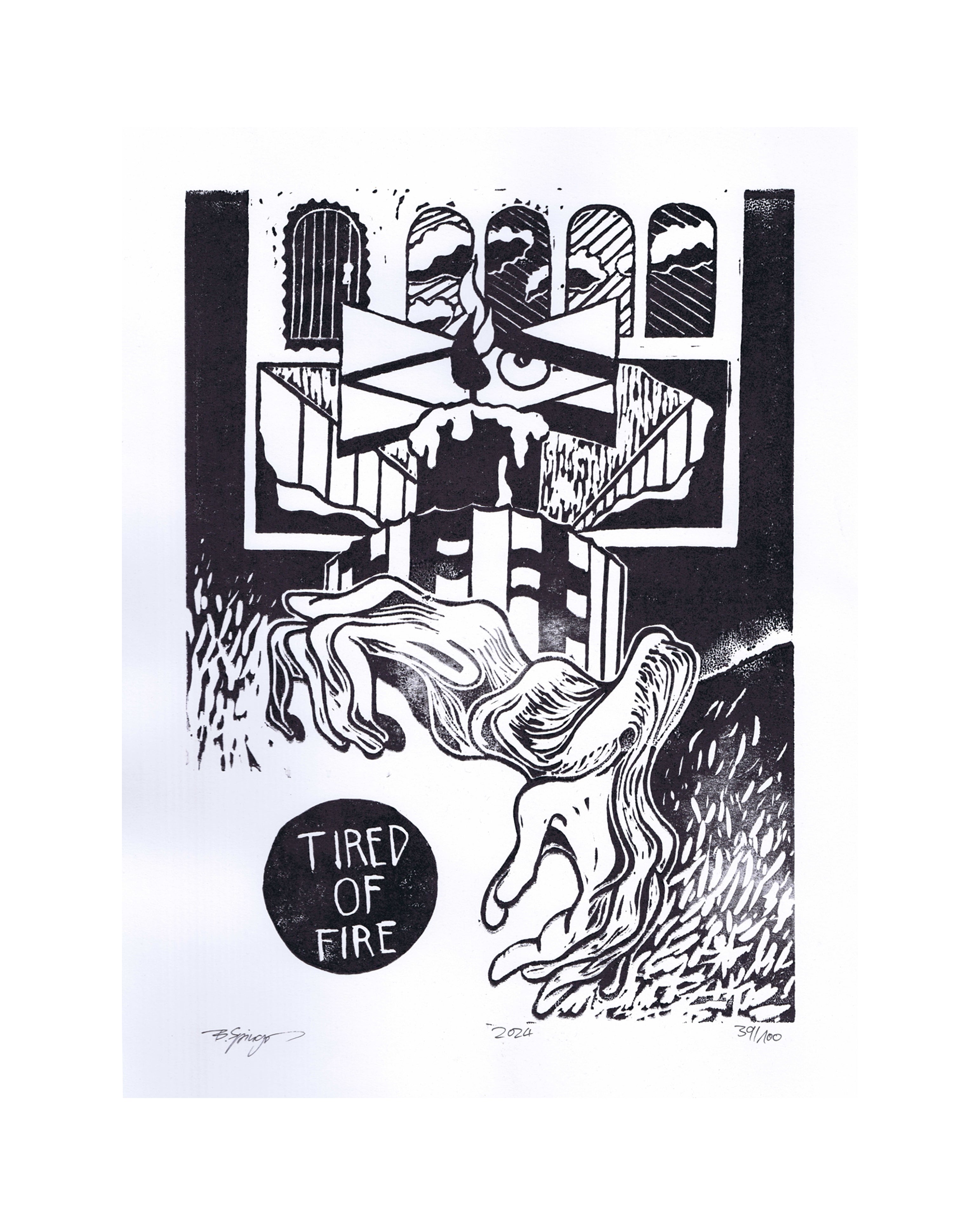 "Tired of Fire" | Art Print A3 