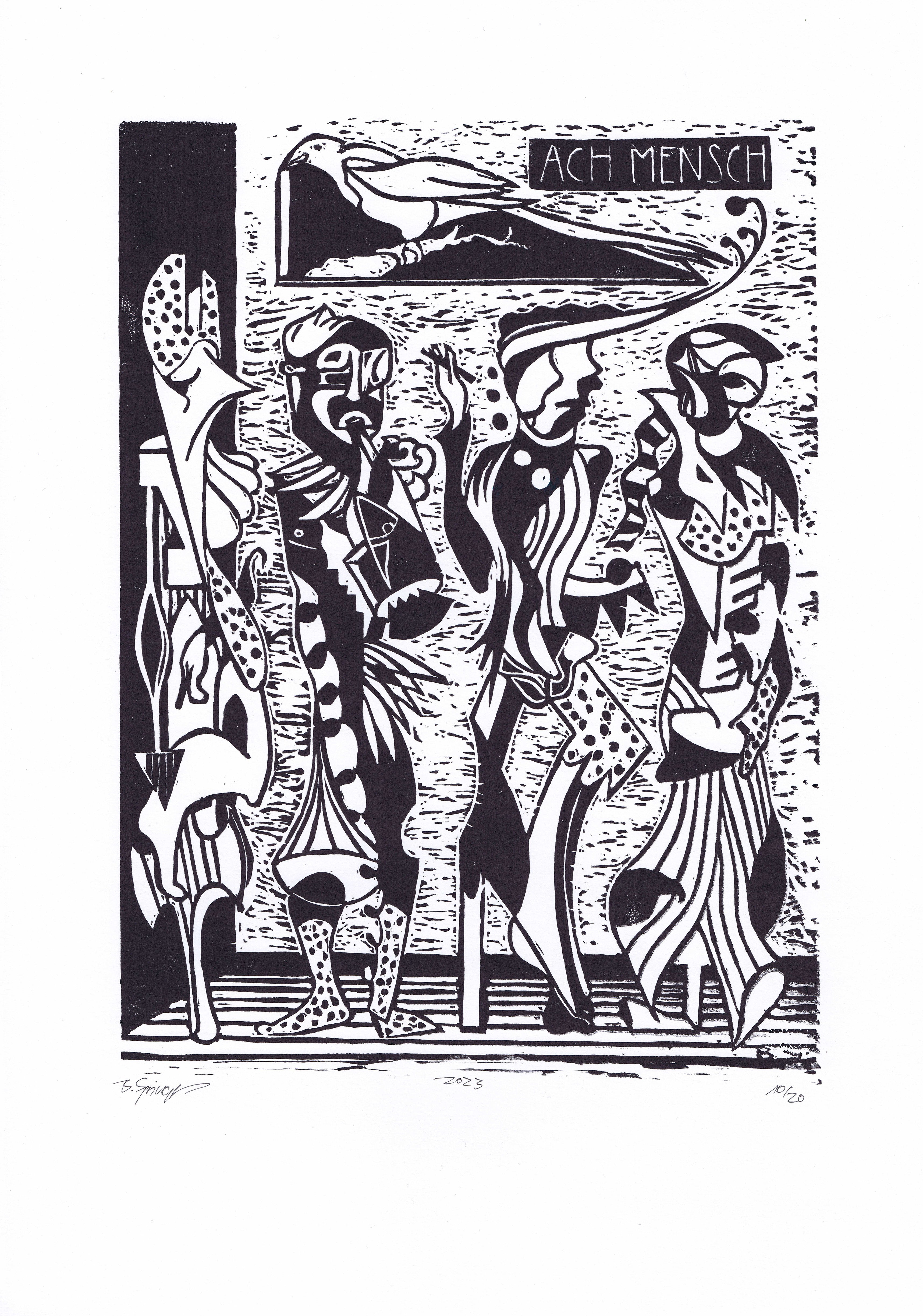 "Ach Mensch" | Kunstdruck A3