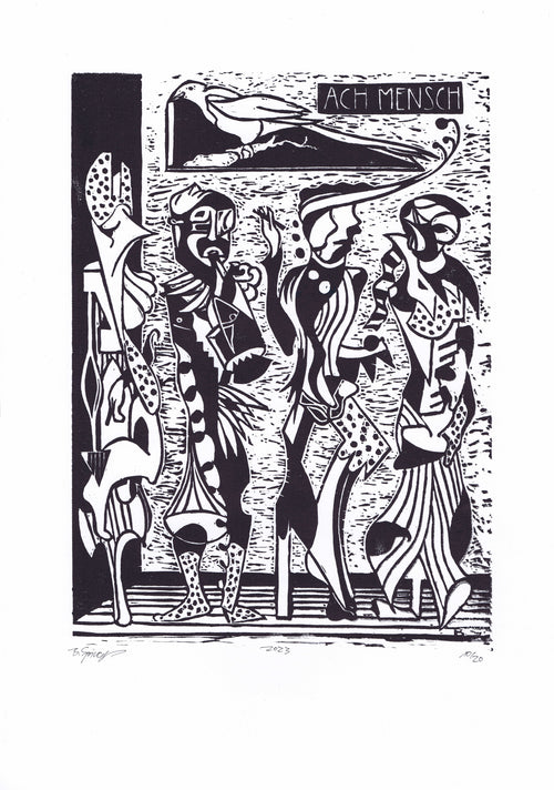 "Ach Mensch" | Kunstdruck A3